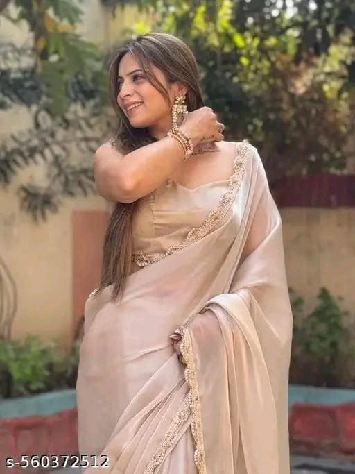 simmer sarees designer party wear lace border