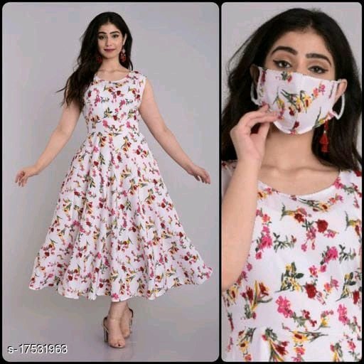 Trendy flower printed Ghfr Glamorous Women Dresses