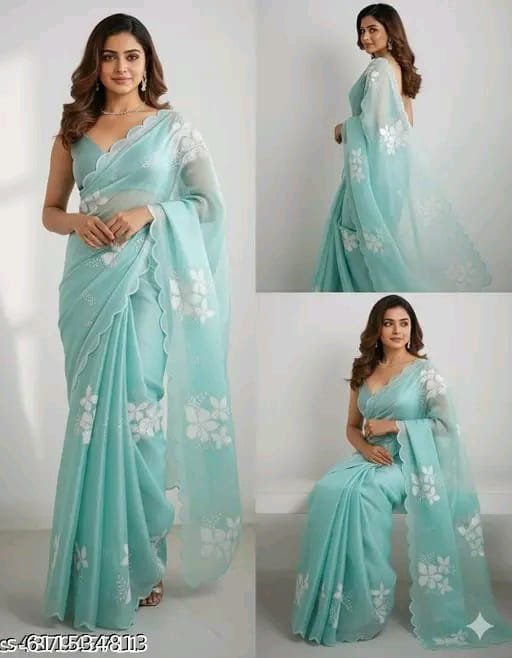Jimmy Choo soft and shiny fabric saree
