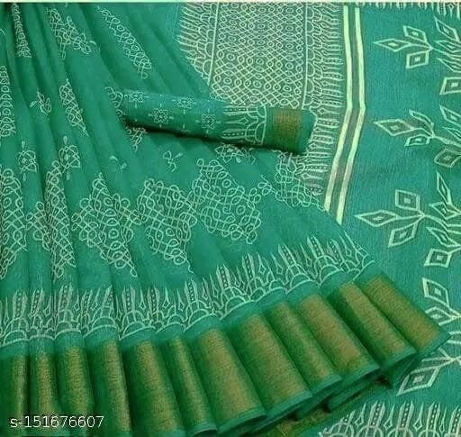 kolam printed type saree